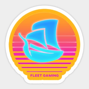 Fleet gaming vapor wave Sticker